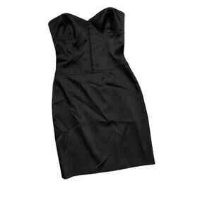 Laundry Shelli Segal Little Black Dress Corset Top 6 Vintage Deadstock